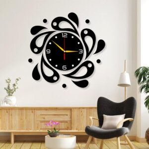 WaterDrop Wall Clock – Modern Minimalist Droplet-Shaped Timepiece (36"x36")
