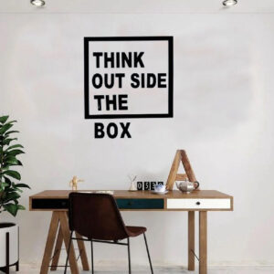 Think Outside the Box – Motivational Square Wall Art in Black (30"x30")