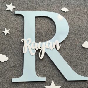 Letter With Name – Giant Initial Personalized Sign (16" Height)