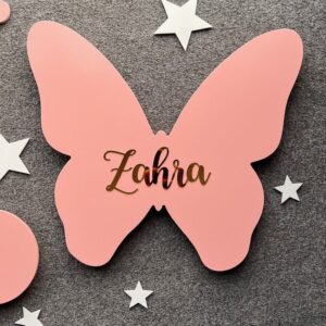 Name With Theme – Butterfly or Crown Personalized Sign