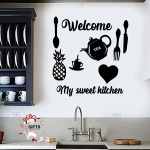 Sweet Welcome Kitchen Text Art – 24"x24"